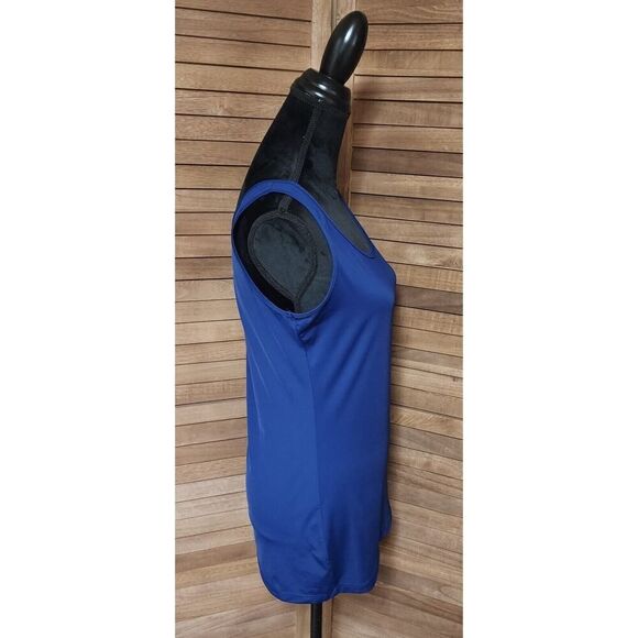 STYLE & CO Womens Smooth Wide Strap Nylon Blue Tank Top Under Cami Size Large - Picture 2 of 7